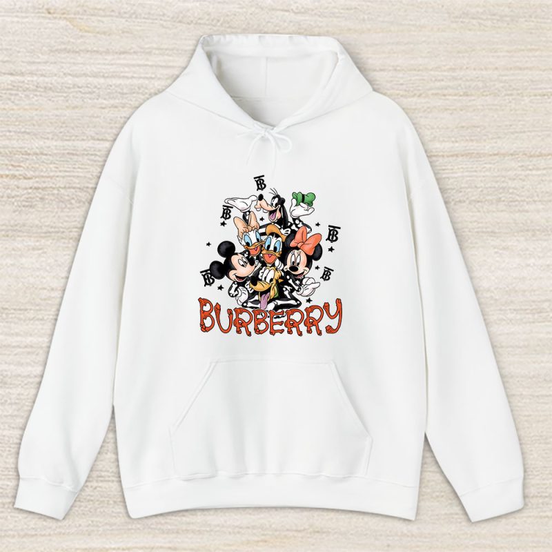 Mickey And Friends Skeleton Halloween Burberry Unisex Hoodie TAH10095