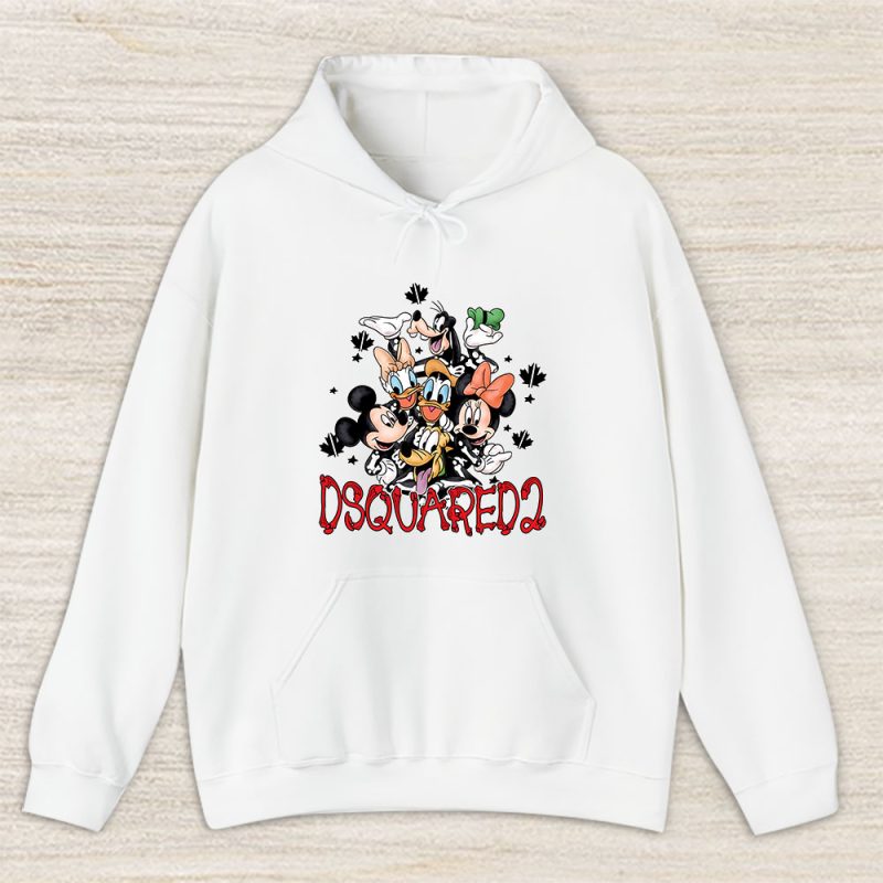 Mickey And Friends Skeleton Halloween Dsquared2 Unisex Hoodie TAH10101