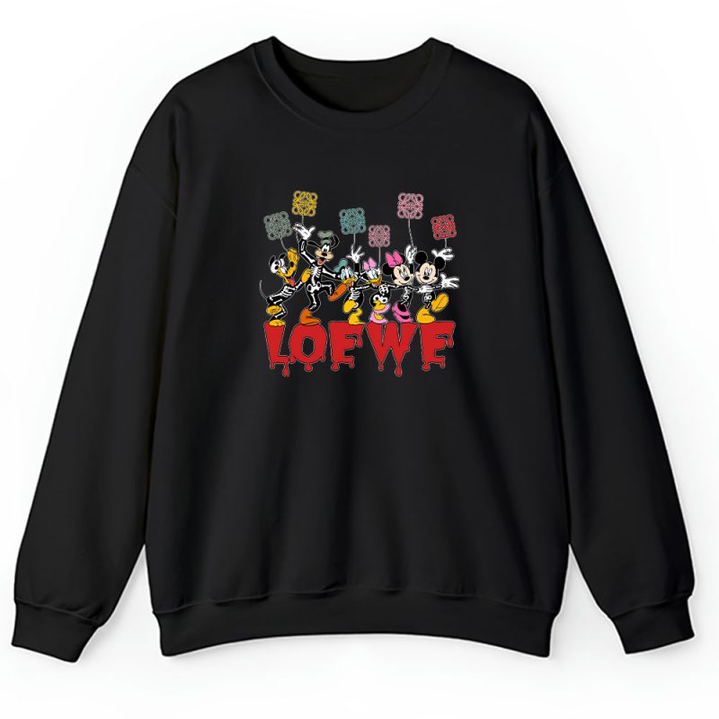 Mickey And Friends Skeleton Halloween Loewe Unisex Hoodie TAH10106