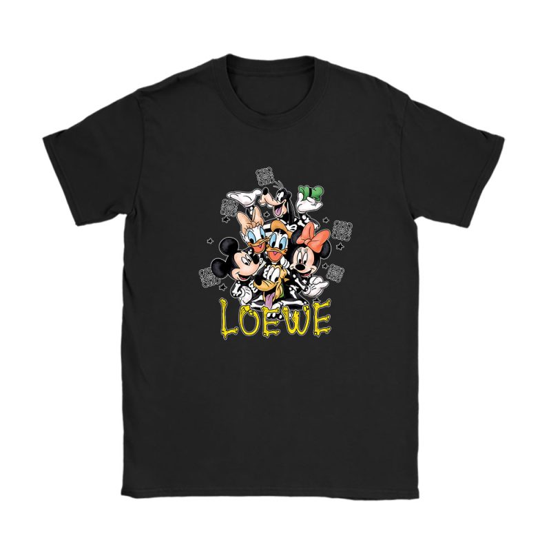 Mickey And Friends Skeleton Halloween Loewe Unisex T-Shirt Cotton Tee TAT10107