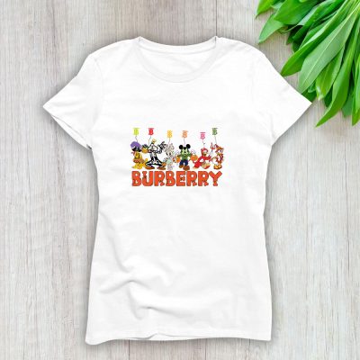 Mickey Happy Halloween Burberry Lady T-Shirt Women Tee LTL9283