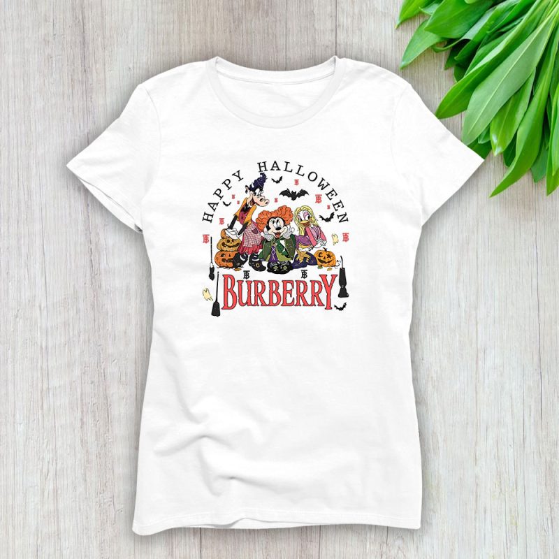 Mickey Happy Halloween Burberry Lady T-Shirt Women Tee LTL9284