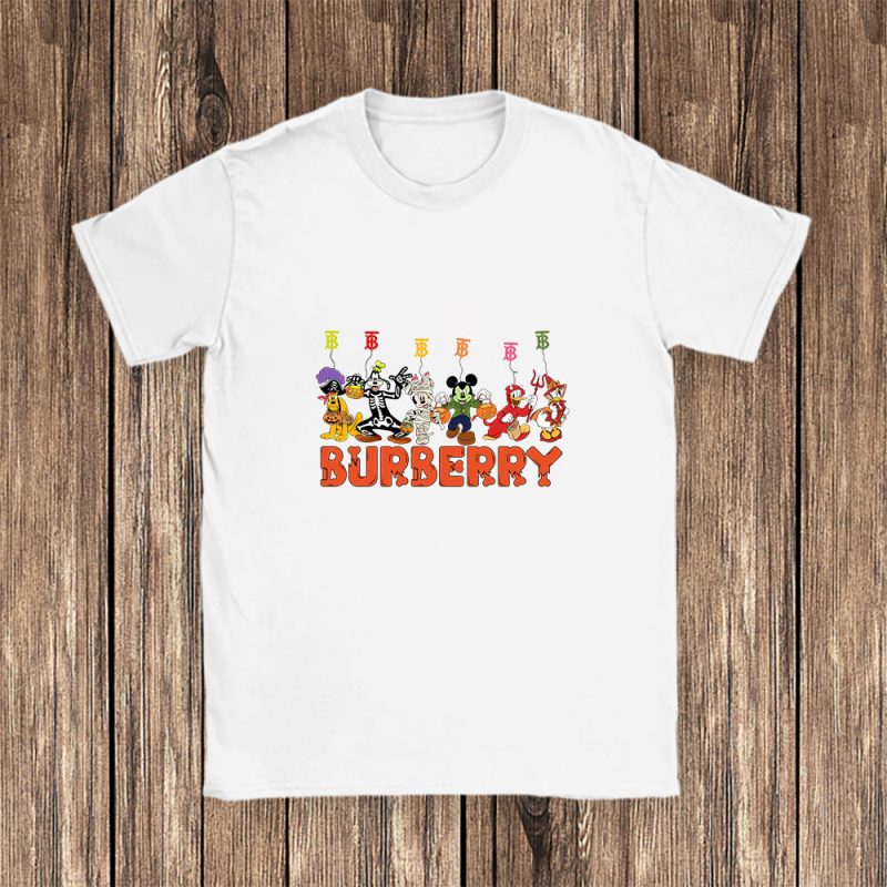 Mickey Happy Halloween Burberry Unisex T-Shirt Cotton Tee TAT9283