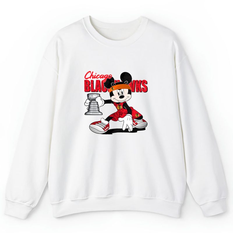 Mickey Mouse X Chicago Blackhawks Team NHL Hockey Fan Unisex Sweatshirt TAS8639