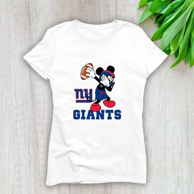 Mickey Mouse X Dabbing Dance X New York Giants Team X NFL X American Football Lady T-Shirt Women Tee LTL10890