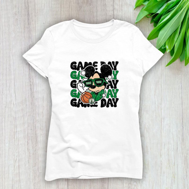 Mickey Mouse X Game Day X Boston Celtics Team Lady T-Shirt Women Tee LTL10939