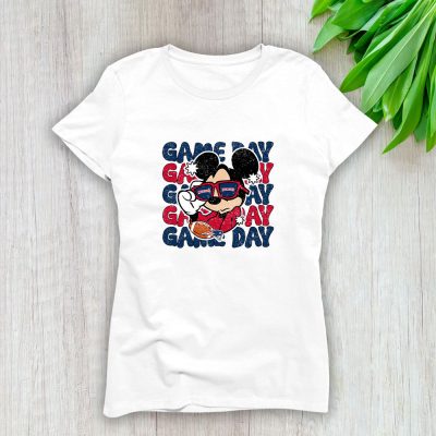 Mickey Mouse X Game Day X New England Patriots Team Lady T-Shirt Women Tee LTL10947