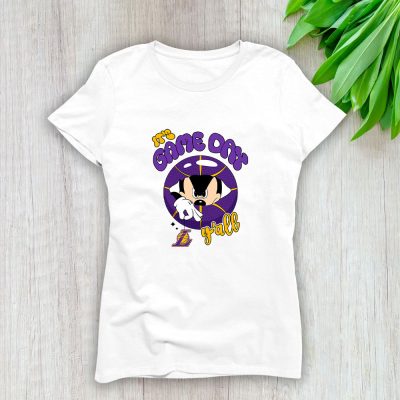 Mickey Mouse X Its Game Day Yall X Los Angeles Lakers Team Lady T-Shirt Women Tee LTL10956