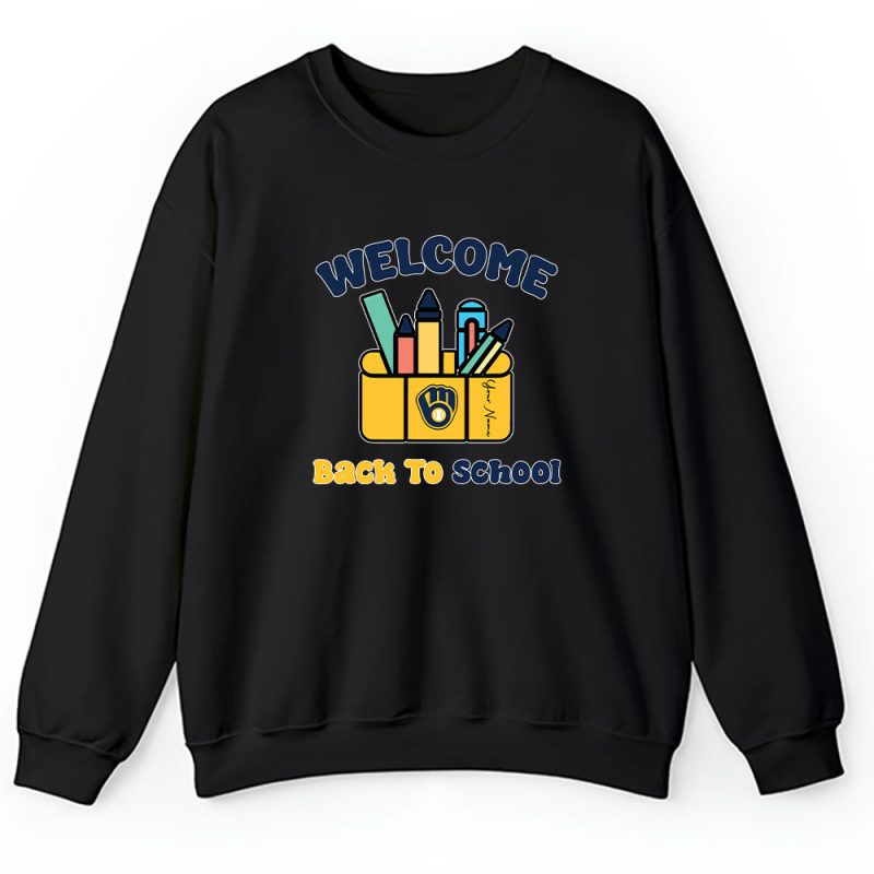 Milwaukee Brewers X Welcome Back To School X Custom Name Unisex Hoodie TAH10445