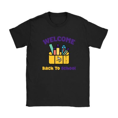 Minnesota Vikings X Welcome Back To School X Custom Name Unisex T-Shirt Cotton Tee TAT10663