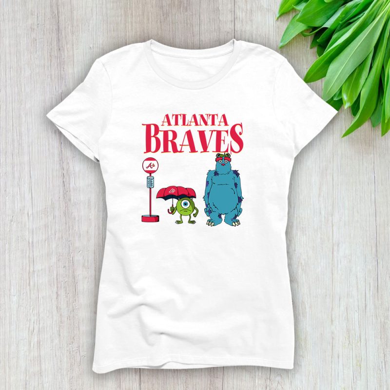 Monster X Atlanta Braves Team X MLB X Baseball Fans Lady T-Shirt Women Tee LTL8987