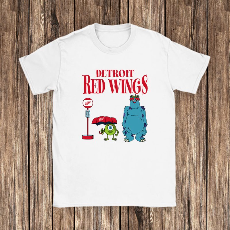 Monster X Detroit Red Wings Team X NHL X Hockey Fan Unisex T-Shirt Cotton Tee TAT9009