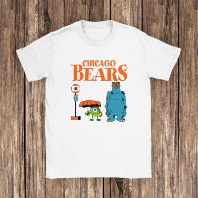 Monster X Mike X Sully X Chicago Bears Team NFL American Football Unisex T-Shirt Cotton Tee TAT9017