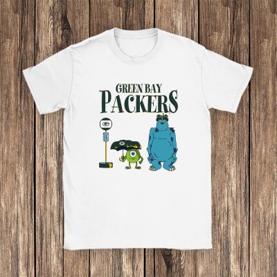 Monster X Mike X Sully X Green Bay Packers Team NFL American Football Unisex T-Shirt Cotton Tee TAT9020