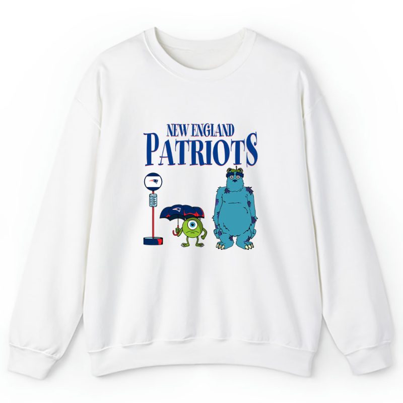 Monster X Mike X Sully X New England Patriots Team NFL American Football Unisex Sweatshirt TAS9021