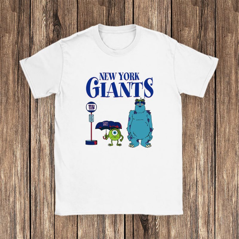 Monster X Mike X Sully X New York Giants Team NFL American Football Unisex T-Shirt Cotton Tee TAT9022