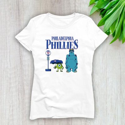 Monster X Philadelphia Phillies Team X MLB X Baseball Fans Lady T-Shirt Women Tee LTL8993