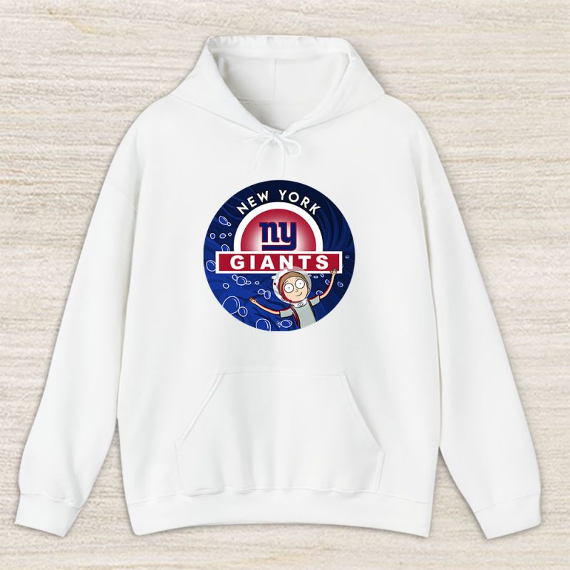 Morty X Rick And Morty X New York Giants Team NFL American Football Unisex Hoodie TAH6816