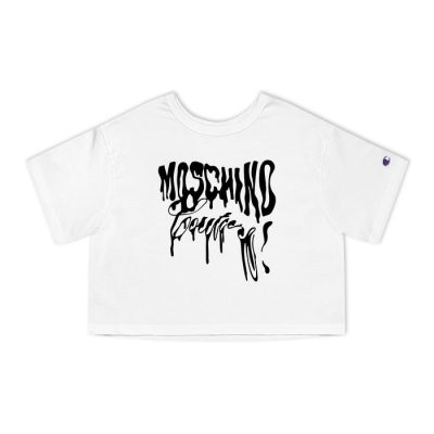 Moschino Couture Graffiti Champion Lady Crop-Top T-Shirt CTB2884