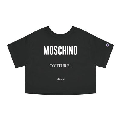 Moschino Couture Logo Champion Lady Crop-Top T-Shirt CTB2881