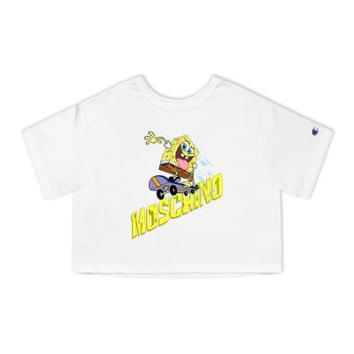 Moschino Skater SpongeBob SquarePants Champion Lady Crop-Top T-Shirt CTB2904