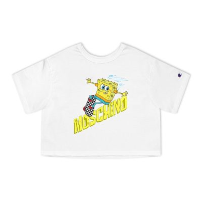 Moschino Skater SpongeBob SquarePants Champion Lady Crop-Top T-Shirt CTB2907