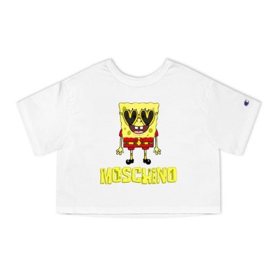 Moschino SpongeBob SquarePants Champion Lady Crop-Top T-Shirt CTB2902