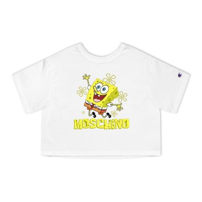 Moschino SpongeBob SquarePants Champion Lady Crop-Top T-Shirt CTB2903