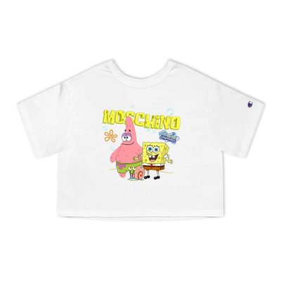 Moschino SpongeBob SquarePants Champion Lady Crop-Top T-Shirt CTB2905