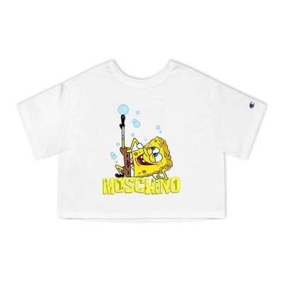 Moschino SpongeBob SquarePants Champion Lady Crop-Top T-Shirt CTB2908