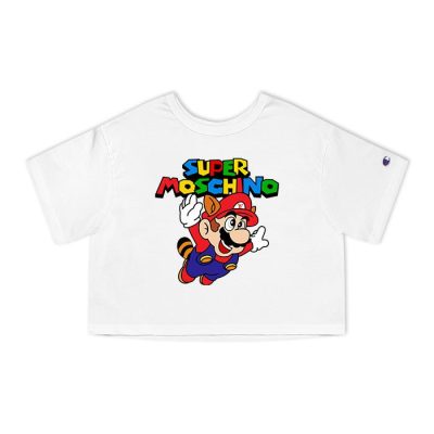 Moschino Super Mario Champion Lady Crop-Top T-Shirt CTB2913