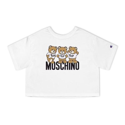 Moschino Teddy Bear Champion Lady Crop-Top T-Shirt CTB2889