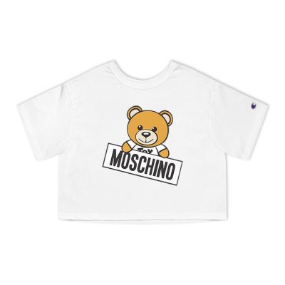 Moschino Teddy Bear Champion Lady Crop-Top T-Shirt CTB2900