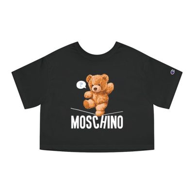 Moschino Teddy Bear Champion Lady Crop-Top T-Shirt CTB2916