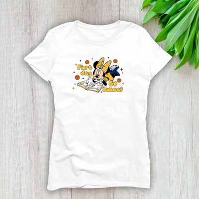 Nashville Predators X Welcome Back To School Gift X Minnie Mouse Lady T-Shirt Women Tee LTL11275