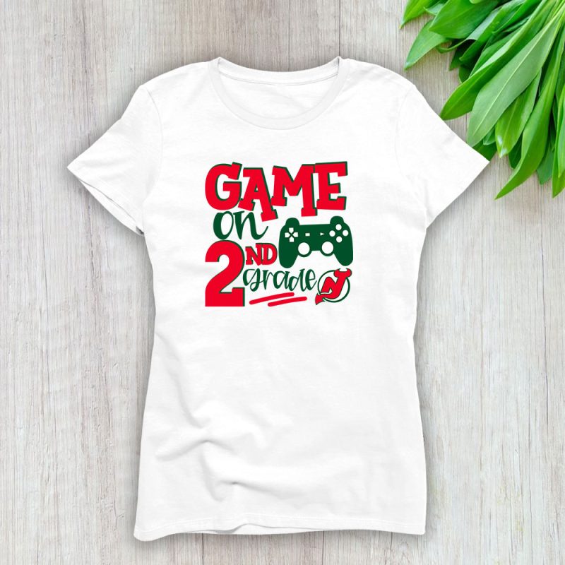 New Jersey Devils X Game On X Schools Back X Custom Number Lady T-Shirt Women Tee LTL10720