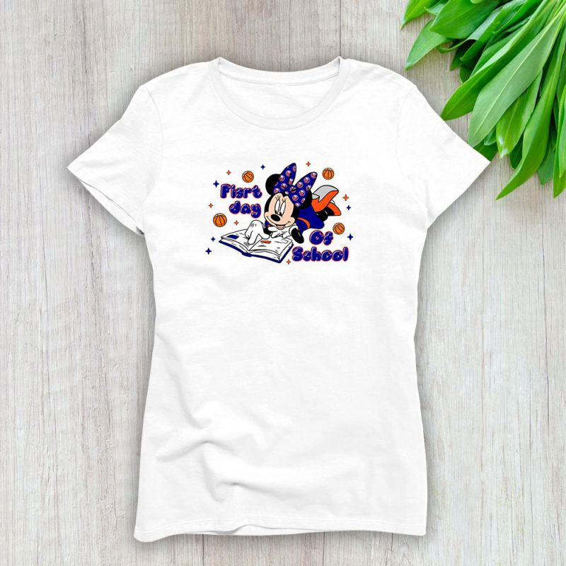 New York Islanders X Welcome Back To School Gift X Minnie Mouse Lady T-Shirt Women Tee LTL11278