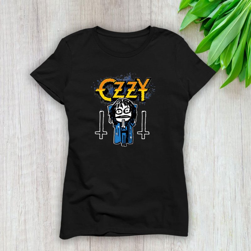Ozzy Osbourne The Bat Ozzman Heavy Metal Chibi Lady T-Shirt Women Tee LTL10839