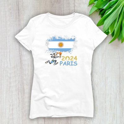 Paris 2024 Olympic X Goofy Team Argentina Fan X Summer Game Lady T-Shirt Women Tee LTL12806