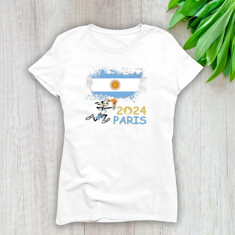 Paris 2024 Olympic X Goofy Team Argentina Fan X Summer Game Lady T-Shirt Women Tee LTL12806