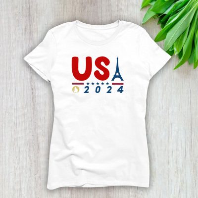 Paris 2024 Olympic X Team Usa Fan X Summer Game Lady T-Shirt Women Tee LTL12607