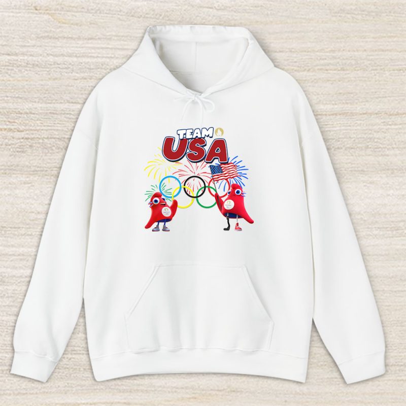 Paris 2024 Olympic X Team Usa Fan X Summer Game X Phryge Unisex Hoodie TAH12608