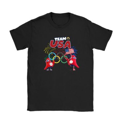 Paris 2024 Olympic X Team Usa Fan X Summer Game X Phryge Unisex T-Shirt Cotton Tee TAT12608