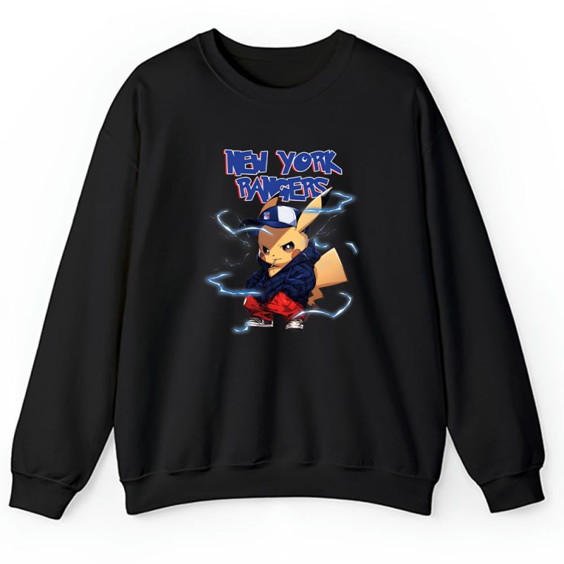 Pikachu X New York Rangers Team X NHL X Hockey Fan Unisex Sweatshirt TAS8792