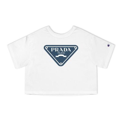 Prada Logo Luxury Champion Lady Crop-Top T-Shirt CTB2582