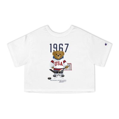 Ralph Lauren Polo Bear Teddy Champion Lady Crop-Top T-Shirt CTB2757