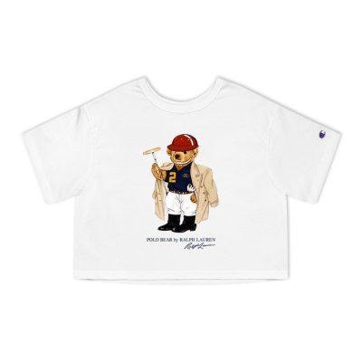 Ralph Lauren Polo Bear Teddy Champion Lady Crop-Top T-Shirt CTB2758