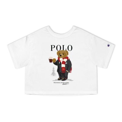 Ralph Lauren Polo Bear Teddy Champion Lady Crop-Top T-Shirt CTB2759