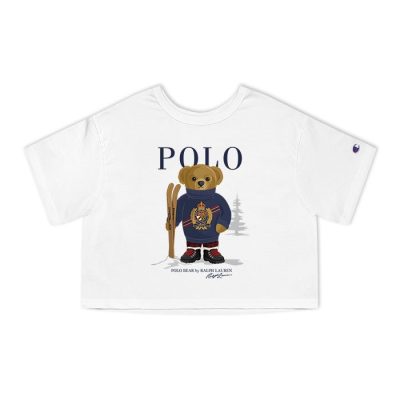 Ralph Lauren Polo Bear Teddy Champion Lady Crop-Top T-Shirt CTB2761