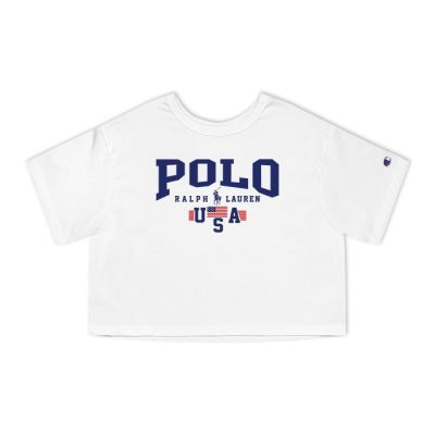 Ralph Lauren Polo Plag Usa Champion Lady Crop-Top T-Shirt CTB2745